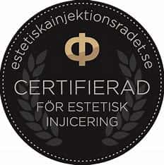 Logo certifierad för estetisk injicering